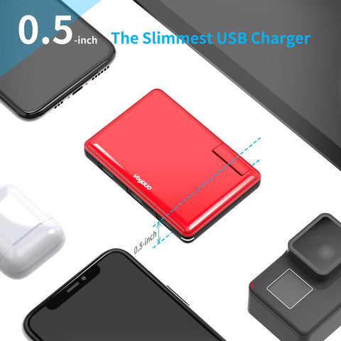 Slim Wall Chargers - Couple's Pack- Black and Red (UL/DoE VI)