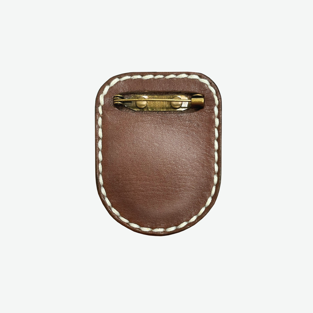 Brooch Pin Leather Case - AirTag