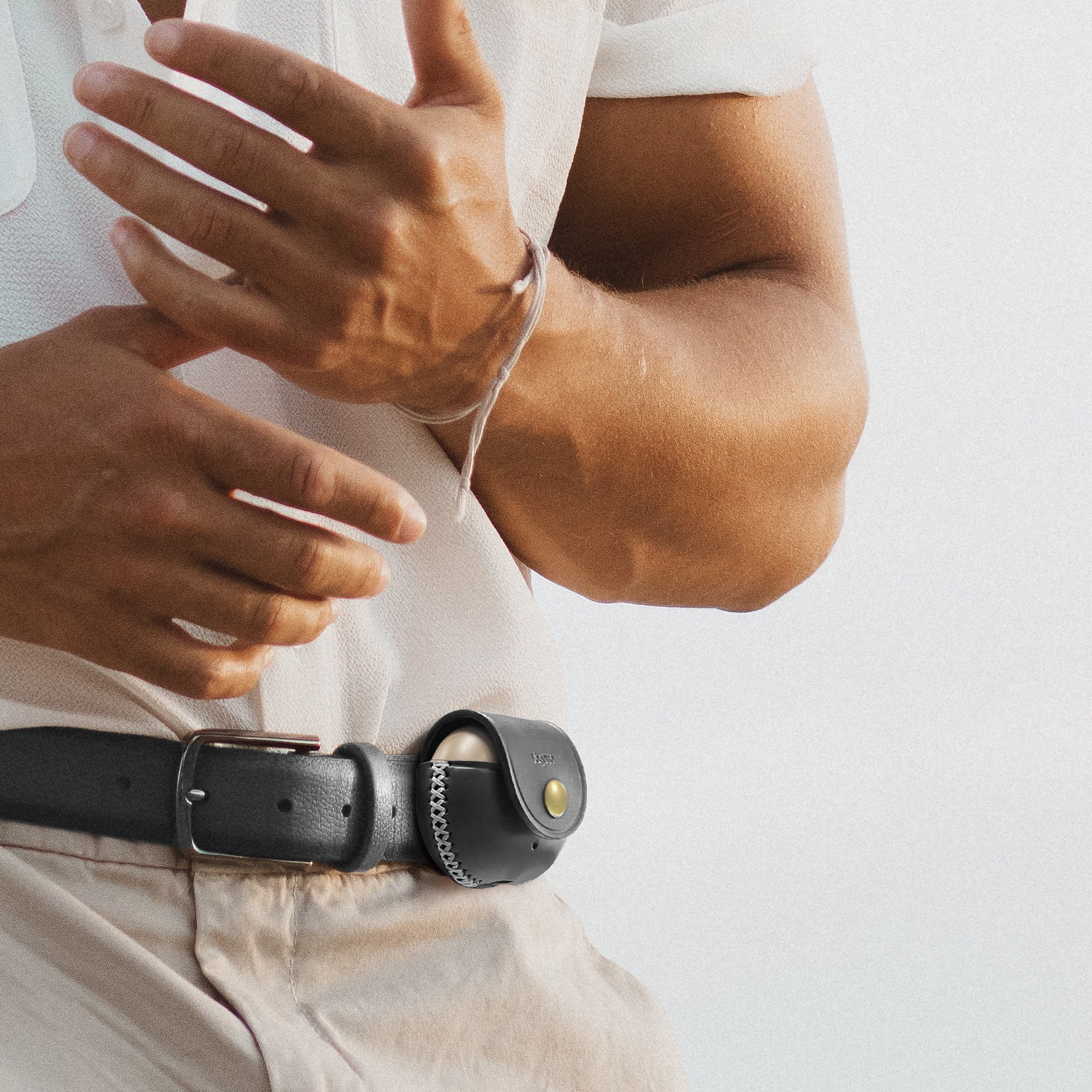 Beats Studio Buds+ Leather Case- Belt-loop