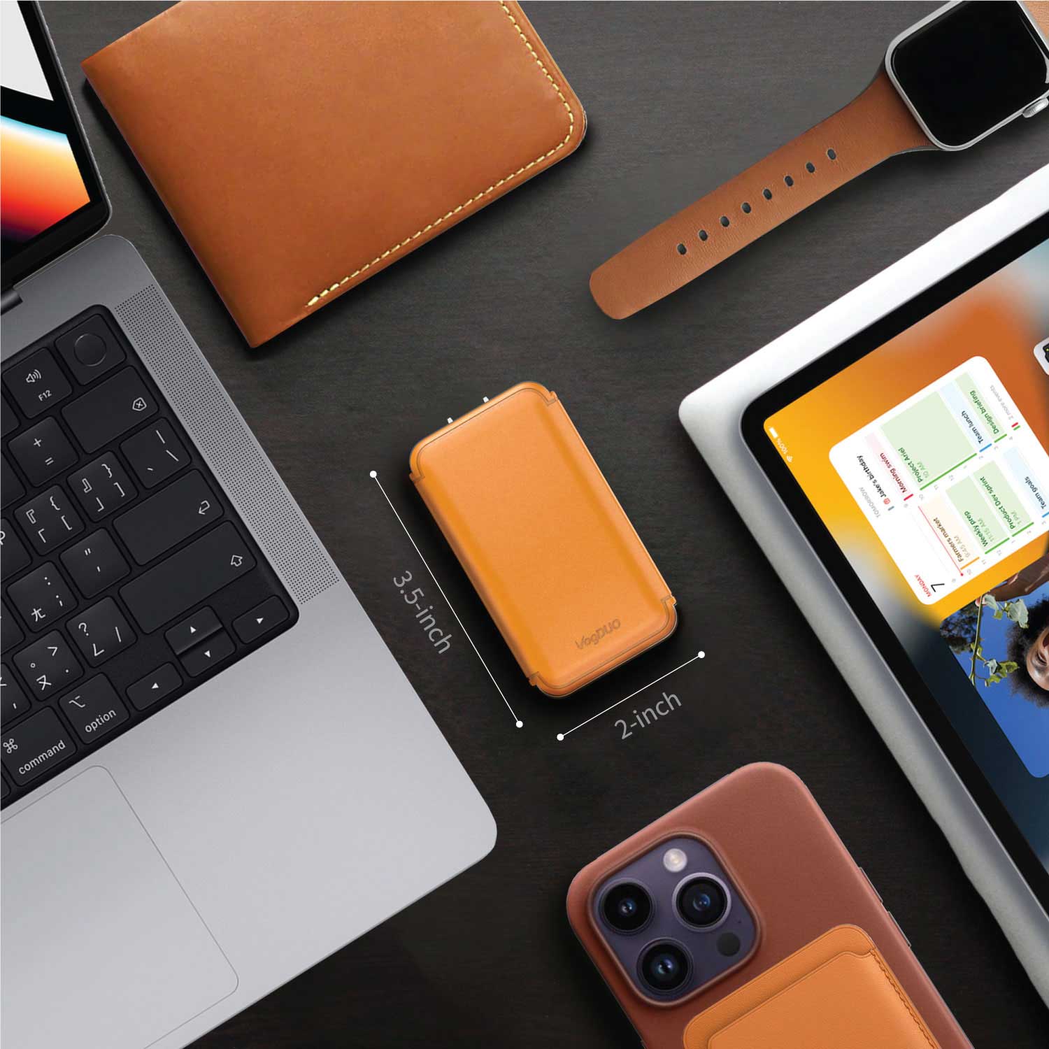 VogDUO 65W wall charger deimensions are 3.5 inches * 2 inches * 0.63 inches