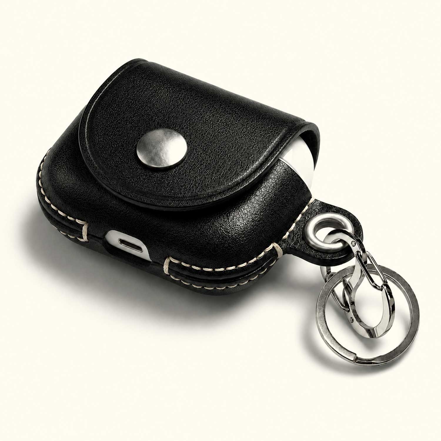 AirPods Pro 3 Leather Case- Carabiner & Keyring