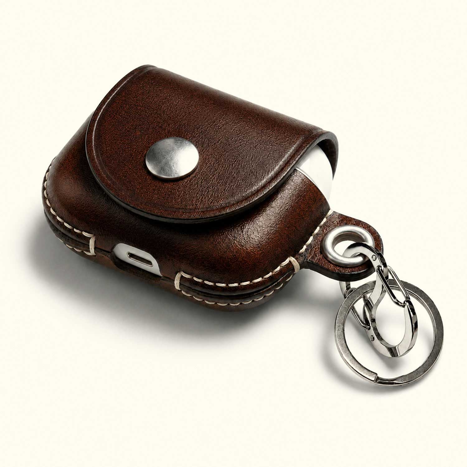 AirPods Pro 3 Leather Case- Carabiner & Keyring
