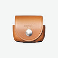 the front look of VogDUO Tan Genuine Leather Case for AirPods Pro 2 and AirPods Pro 3